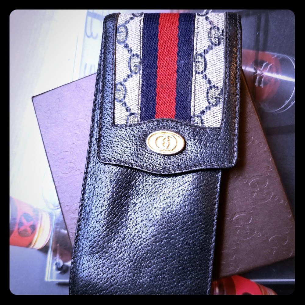 COPY - Blue Vintage Gucci glasses case